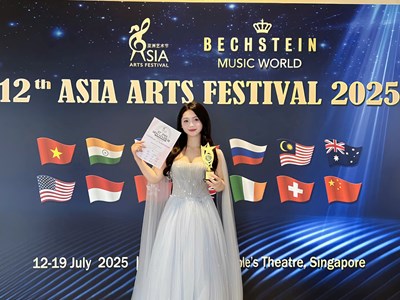 Nữ sinh 20 tuổi đoạt Cúp vàng “Liên hoan nghệ thuật châu Á 2025“