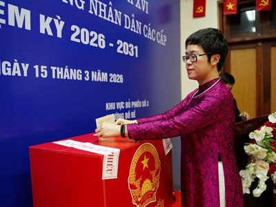 NSƯT Dương Minh Ánh: “Mỗi lá phiếu là niềm tin và kỳ vọng của cử tri vào tương lai đất nước”