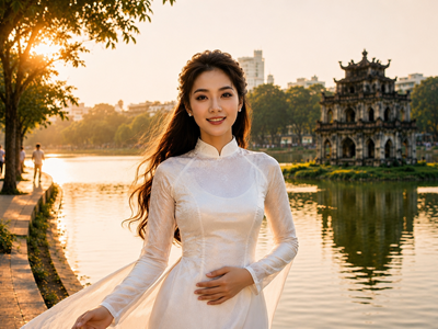 Khi công nghệ AI kể câu chuyện tà áo dài Việt Nam