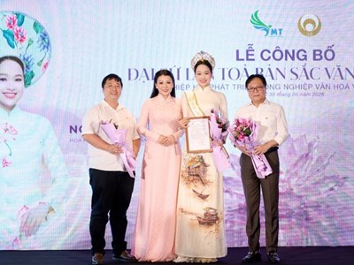 Hoa hậu Nguyễn Thị Mỹ Linh là Đại sứ lan tỏa bản sắc văn hóa Việt