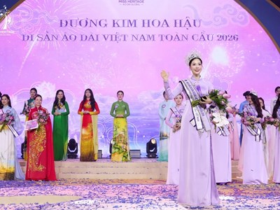 Hoa hậu Di sản Áo dài Việt Nam toàn cầu 2026 tôn vinh áo dài Việt