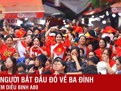 “Biển người” trên các tuyến phố Hà Nội đón chờ lễ diễu binh, diễu hành A80