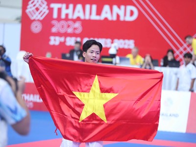 Thắng áp đảo, võ sĩ Công an Nhân dân đoạt HCV SEA Games