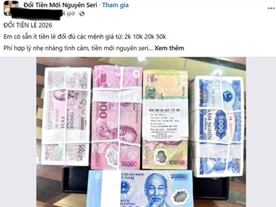 Cảnh báo rủi ro từ dịch vụ đổi tiền mới trên mạng dịp cận Tết