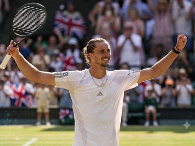 Alexander Zverev lần đầu vào bán kết Wimbledon 