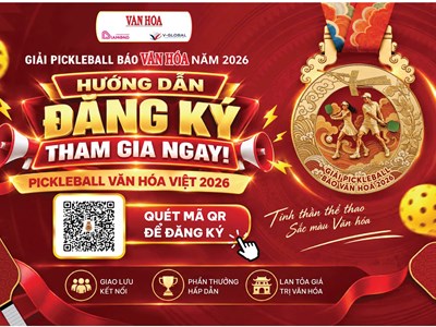 Hướng dẫn đăng ký tham gia Giải Pickleball Báo Văn Hóa năm 2026 - “Pickleball Văn hóa Việt 2026”