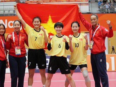 Cầu mây đôi nữ Việt Nam xuất sắc giành HCV ASIAD sau 20 năm