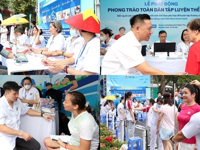 Kiểm tra sức khỏe, hướng dẫn phương pháp tập luyện: Điểm nhấn thiết thực tại Lễ phát động Phong trào toàn dân tập luyện thể thao