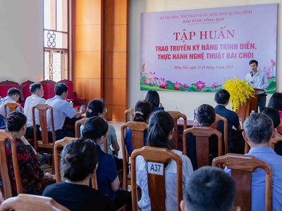  Tập huấn trao truyền kỹ năng thực hành, trình diễn nghệ thuật Bài chòi