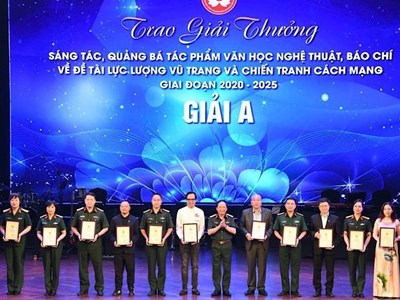 Trao 208 giải văn học nghệ thuật, báo chí về đề tài lực lượng vũ trang và chiến tranh cách mạng