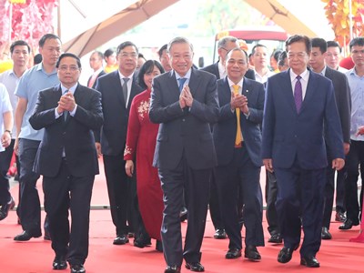 Tổng Bí thư dự khánh thành Trung tâm Hội chợ Triển lãm Quốc gia