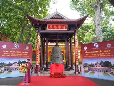 Khánh thành lầu chuông tại Hoàng thành Thăng Long - Hà Nội