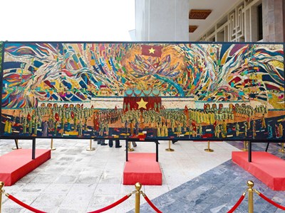 Tác phẩm “Bác Hồ đọc Tuyên ngôn Độc lập” xác lập Kỷ lục Guinness Thế giới