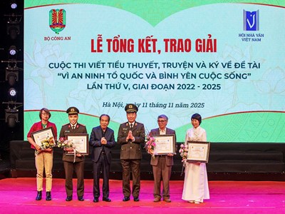 3 tiểu thuyết đoạt giải A Cuộc thi viết “Vì an ninh Tổ quốc và bình yên cuộc sống lần thứ V”
