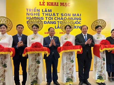 44 tác phẩm sơn mài tiêu biểu chào mừng Đại hội XIV của Đảng