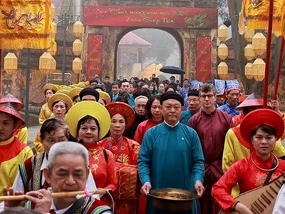 Tái hiện không gian Tết cung đình và dân gian tại Hoàng thành Thăng Long