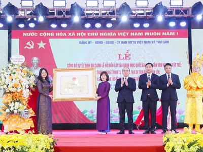 Khai hội Đền Sái và đón nhận Bằng ghi danh Di sản văn hoá phi vật thể quốc gia