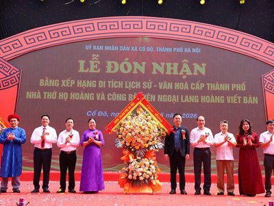 Nhà thờ họ Hoàng đón Bằng xếp hạng Di tích Lịch sử - Văn hoá cấp Thành phố
