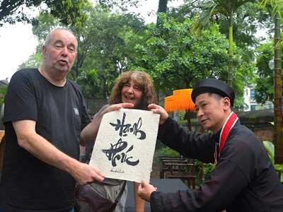 “Nét chữ An nhiên” – Khi thư pháp hòa cùng không gian di sản