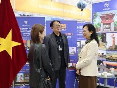 VFDA khai trương Gian hàng Điện ảnh Việt Nam tại BIFF 2026