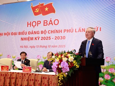 Đại hội Đại biểu Đảng bộ Chính phủ lần thứ I nhiệm kỳ 2025-2030 đã thành công tốt đẹp