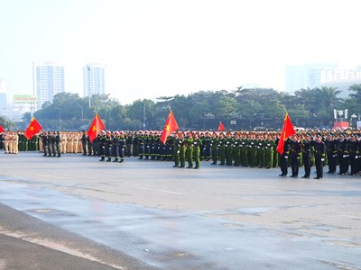Bộ Công an xuất quân đảm bảo an ninh, trật tự bảo vệ Đại hội đại biểu toàn quốc lần XIV của Đảng