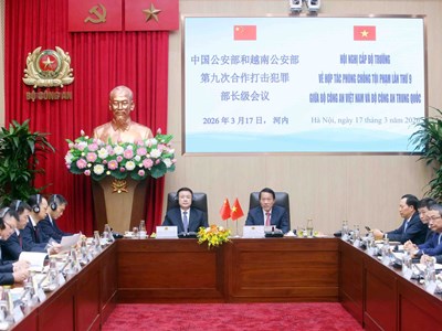 Hội nghị cấp Bộ trưởng Việt Nam – Trung Quốc về hợp tác phòng, chống tội phạm lần thứ 9