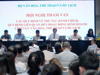 Hội nghị tham vấn các quy định về thủ tục hành chính, hoạt động kinh doanh lĩnh vực VHTTDL