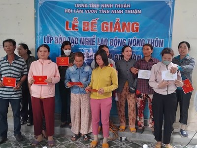 Huyện Ninh Phước quan tâm đào tạo nghề lao động nông thôn, vùng nghèo, khó khăn