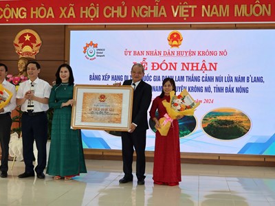 Lễ đón nhận Bằng xếp hạng Di tích quốc gia Núi lửa Nâm B’Lang