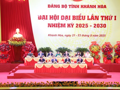 Bế mạc Đại hội đại biểu Đảng bộ tỉnh Khánh Hòa lần thứ I