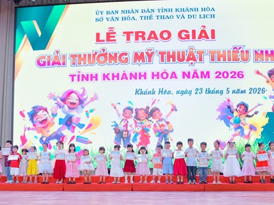 Khánh Hòa: Trao 540 giải thưởng Mỹ thuật thiếu nhi năm 2026