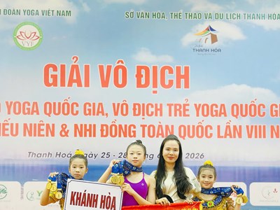 Yoga Khánh Hòa xuất sắc giành ngôi Á quân toàn đoàn các giải vô địch quốc gia
