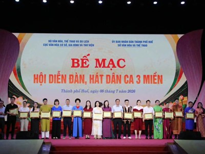 Khánh Hòa giành 5 huy chương tại Hội diễn “Đàn, hát dân ca 3 miền năm 2026“