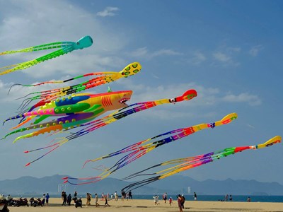 Đông đảo du khách trải nghiệm Lễ hội diều khổng lồ bên bờ biển Nha Trang
