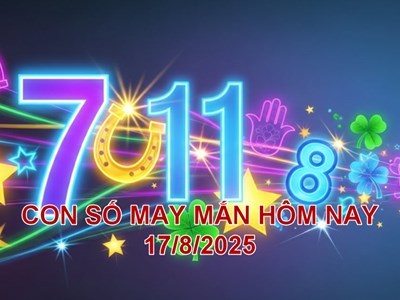 Con số may mắn hôm nay Chủ nhật ngày 17.8.2025 của 12 con giáp