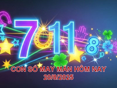 Con số may mắn hôm nay thứ 4 ngày 20.8.2025 của 12 con giáp