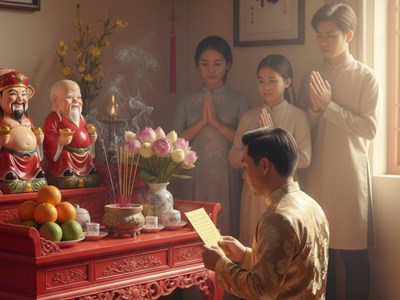 Bài văn khấn Thần Tài – Thổ Địa ngày mùng 1 tháng 8 âm lịch