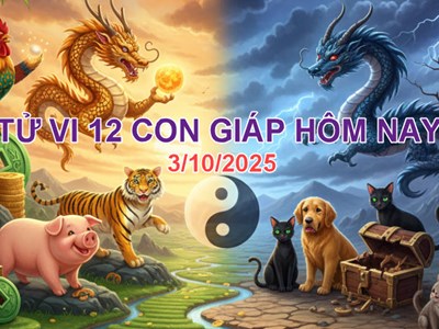 Xem dự đoán tử vi 12 con giáp thứ 6 ngày 3.10.2025