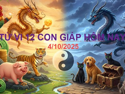 Xem dự đoán tử vi 12 con giáp thứ 7 ngày 4.10.2025