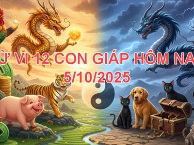 Xem dự đoán tử vi 12 con giáp Chủ nhật ngày 5.10.2025
