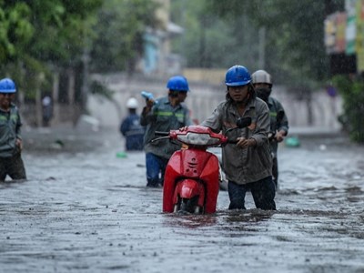 Cảnh báo ngập diện rộng ở Hà Nội do hoàn lưu bão số 11