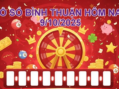 XSBTH 9.10 | Trực tiếp kết quả xổ số Bình Thuận hôm nay thứ 5