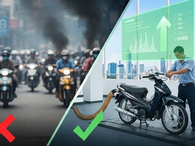 Kiểm định khí thải xe mô tô, xe gắn máy theo quy chuẩn mới