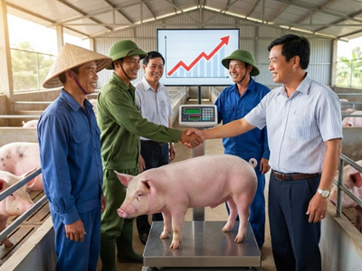 Giá heo hơi hôm nay 4.12: Miền Bắc chạm 60.000 đồng/kg