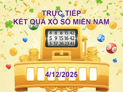 XSMN 4.12 | Trực tiếp kết quả xổ số miền Nam hôm nay thứ 5