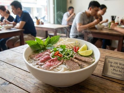 Phở bò Việt Nam lọt Top 100 món ngon nhất thế giới