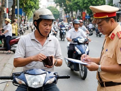 Không mang giấy tờ xe phạt bao nhiêu?