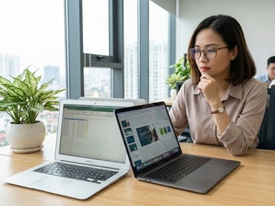 Làm việc văn phòng nên mua MacBook Air hay MacBook Pro?