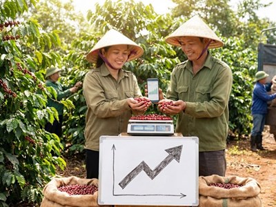 Giá cà phê hôm nay 17.12: Vẫn dưới mốc 100.000 đồng/kg